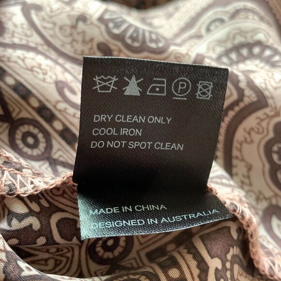 Zimmermann Handkerchief 100% Silk Dress S Mauve Pink Print Sleeveless - Picture 11 of 11